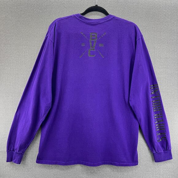 Bearded Villains Chicago Untouchables Mens Purple Long Sleeve Crew Neck Shirt XL - Picture 8 of 9